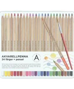 Akvarellpenna 24 färger och pensel