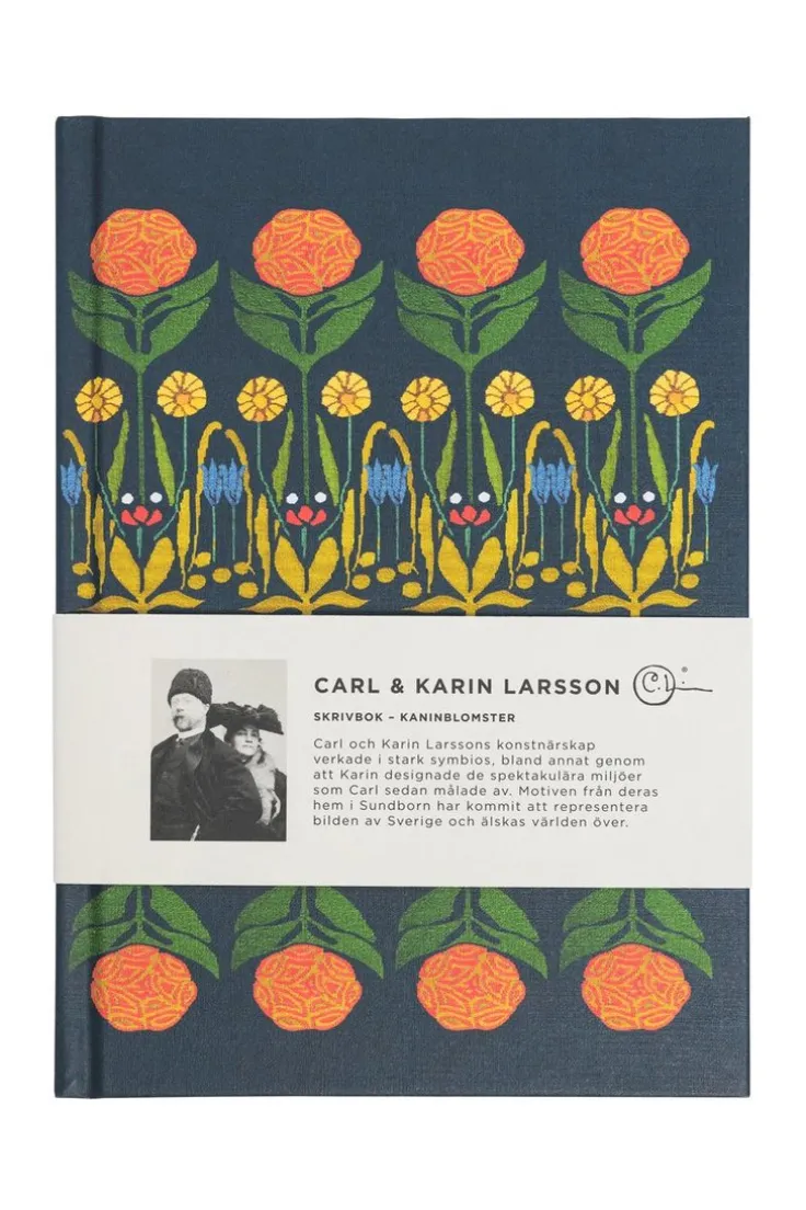 Anteckningsbok A5 - Carl och Karin Larsson : Kaninblomster