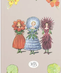 Anteckningsbok A5 Elsa Beskow Blomsterflickorna beige