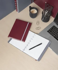 Anteckningsbok A5 Filofax linjerad vinröd