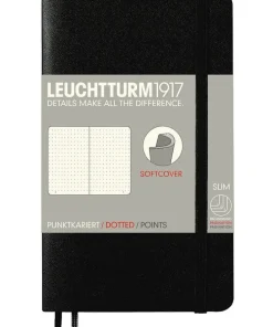 Anteckningsbok A6 Leuchtturm1917 dotted mjuk Black
