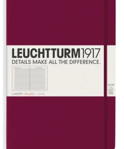 Anteckningsbok A4+ Leuchtturm1917 Slim linjerad Port Red