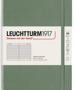Anteckningsbok A5 Leuchtturm1917 linjerad Olive