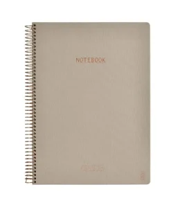 Anteckningsbok A4 linjerad spiral beige