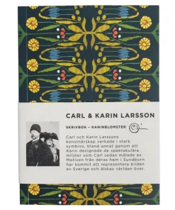 Anteckningsbok A6 mjukband - Carl och Karin Larsson : Kaninblomster