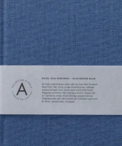 Anteckningsbok A5 olinjerad textil blå