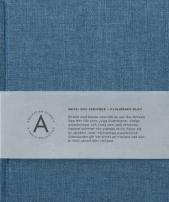 Anteckningsbok A5 olinjerad textil blågrön