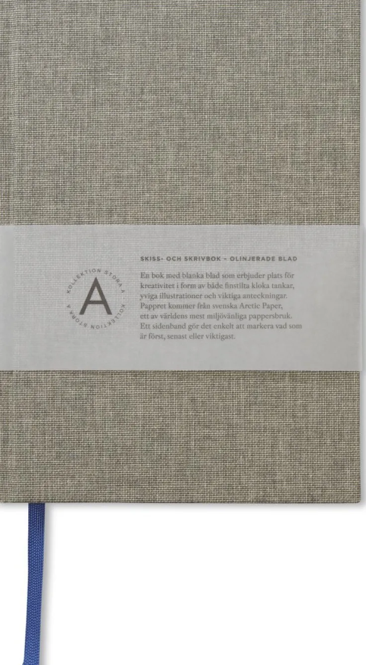 Anteckningsbok A5 olinjerad beige