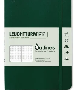 Anteckningsbok B6 Leuchtturm1917 Outlines dotted Walden Green