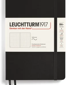 Anteckningsbok B6 Leuchtturm1917 dotted mjuk Black