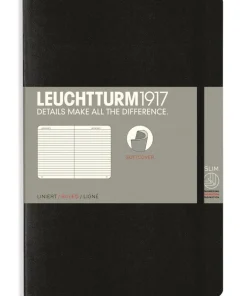 Anteckningsbok B6 Leuchtturm1917 linjerad mjuk Black