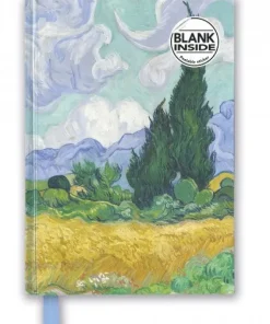 Anteckningsbok 22x16cm olinjerad Vincent van Gogh: Wheat Field with Cypresses