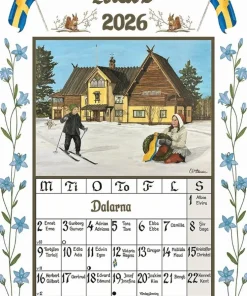Bordskalender 2026 A6 Sverigealmanackan