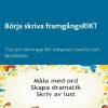 Börja skriva framgångsRIKT : tips och övningar för romaner, noveller och fackböcker