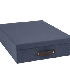 Dokumentbox A4 Oskar canvas blå