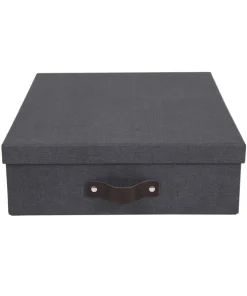 Dokumentbox A4 Oskar canvas svart