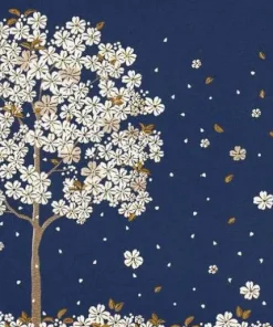 Dubbelvikta kort i Ask - Falling Blossoms