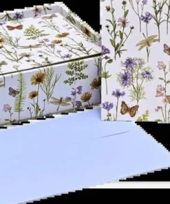 Dubbelvikta kort i Ask - Wildflower Garden
