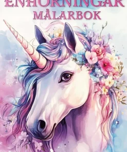 Enhörningar målarbok