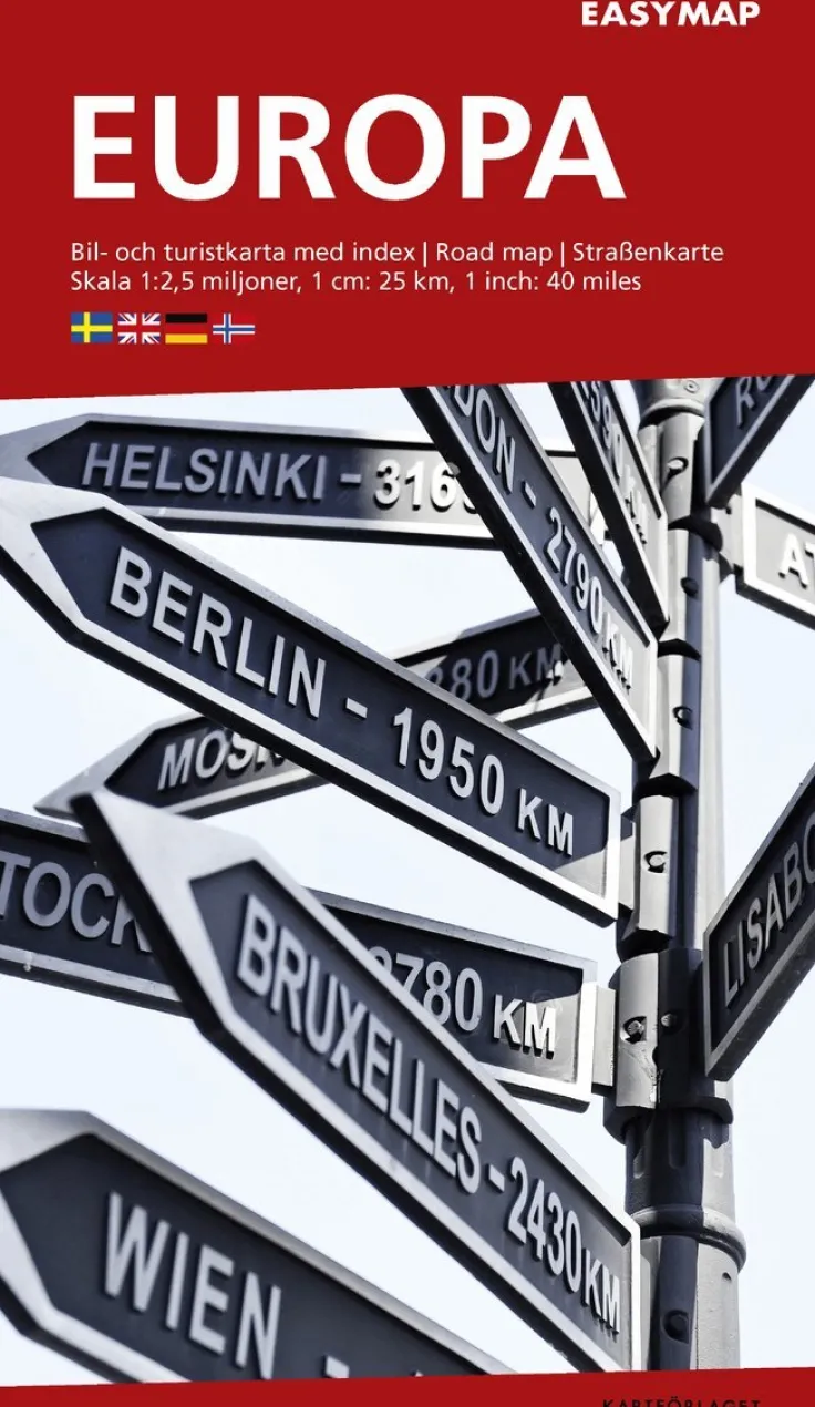 Europa Easymap Kartförlaget 1:2,5m