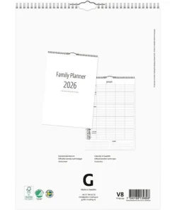 Familjekalender 2026 A4 4 kolumner