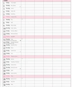 Familjekalender 2025 Annies familj