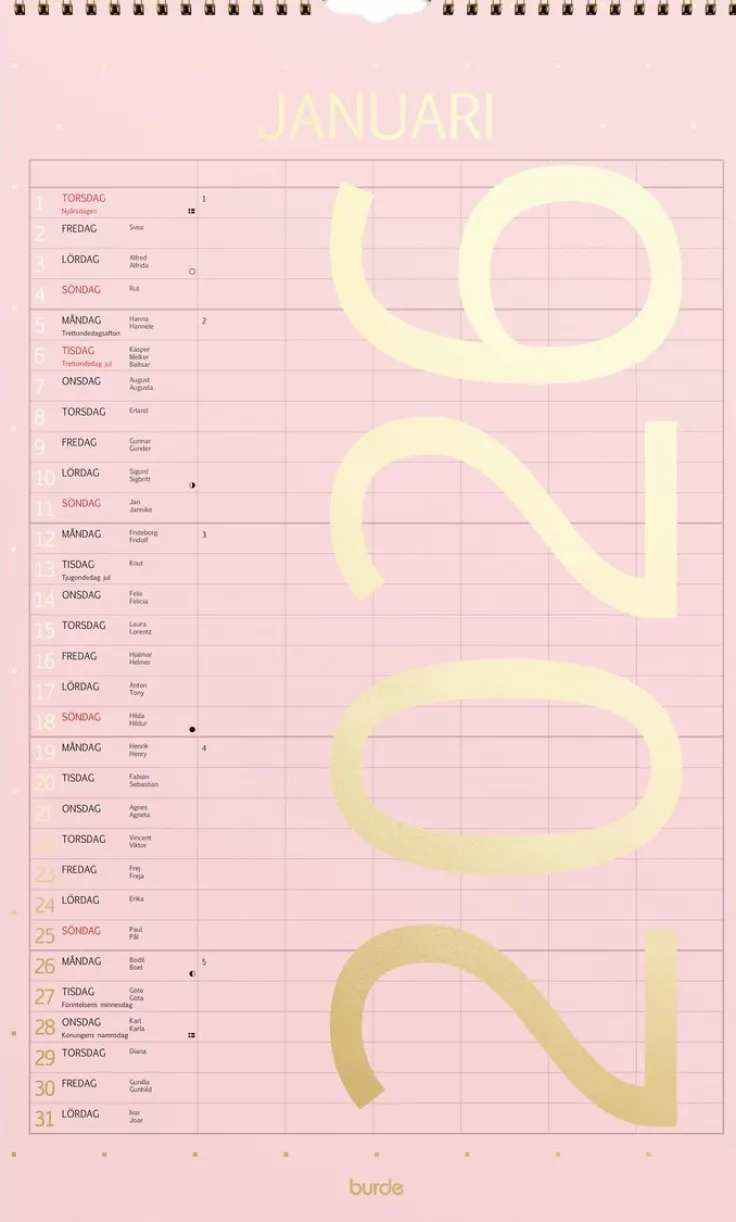 Familjekalender 2026 Color