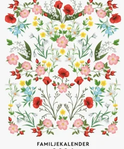 Familjekalender 2026 Illustrerad blomster