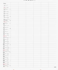 Familjekalender 2026 Illustrerad blomster