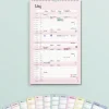 Familjekalender 2026 Pastell stickers