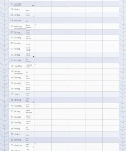 Familjekalender 2026 Pastell stickers