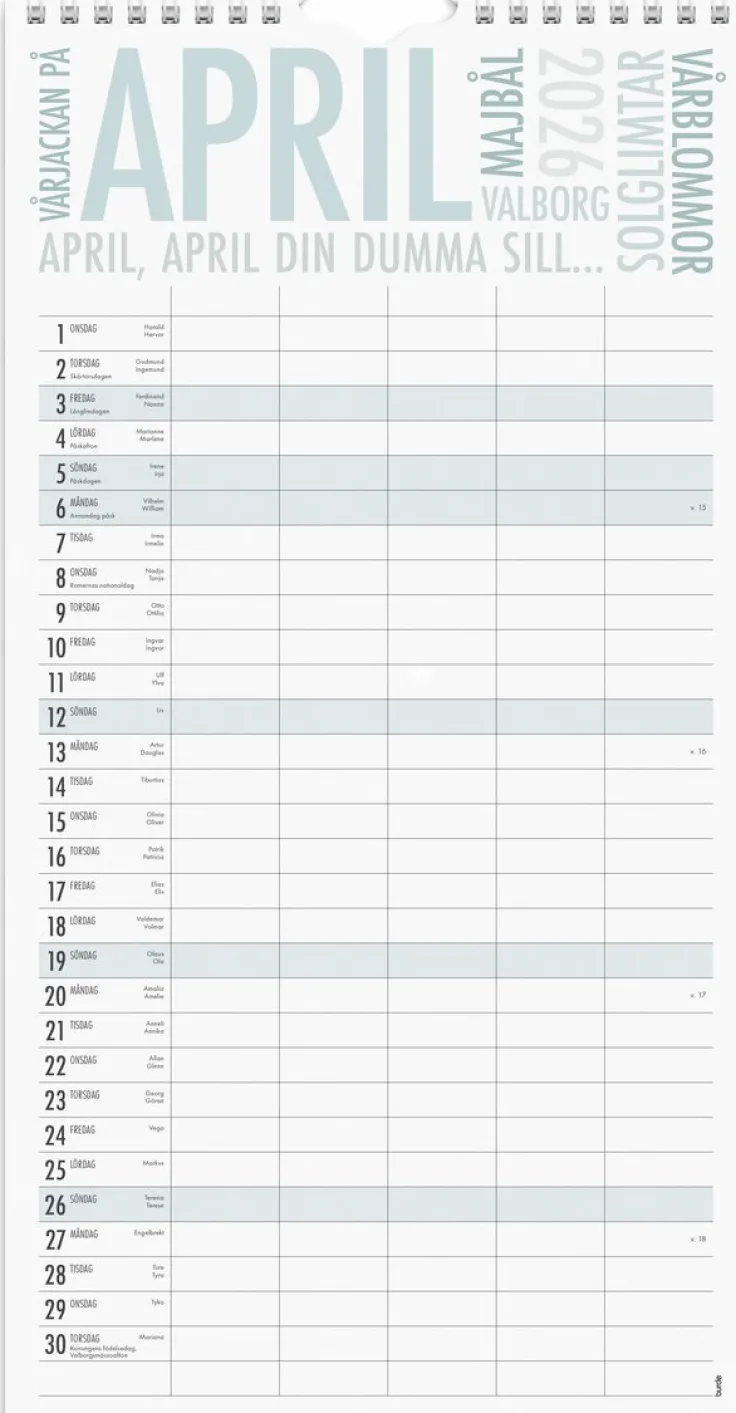 Familjekalender 2026 TrendArt
