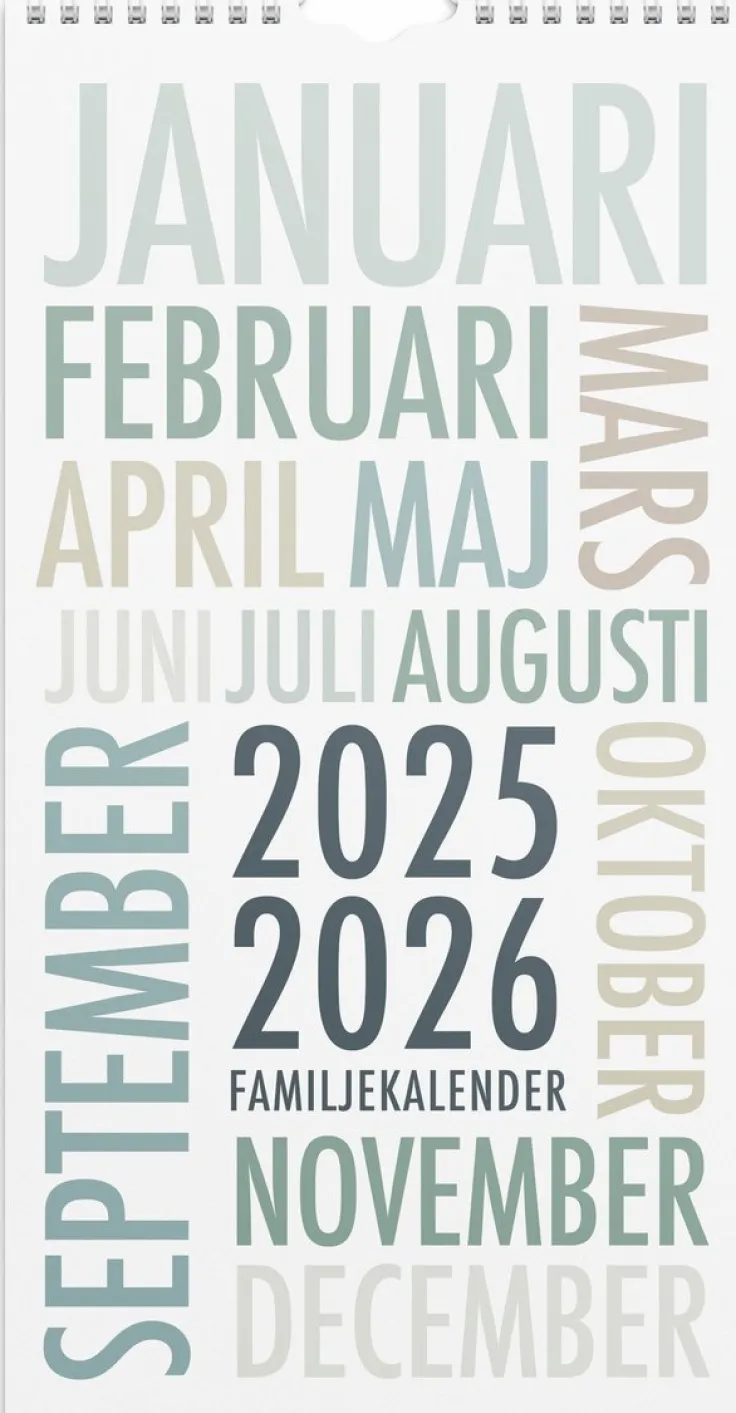 Familjekalender 2025-2026 TrendArt