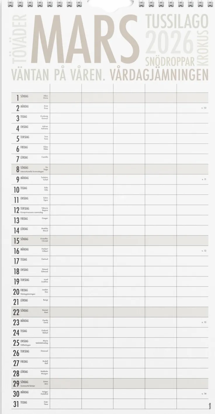 Familjekalender 2025-2026 TrendArt
