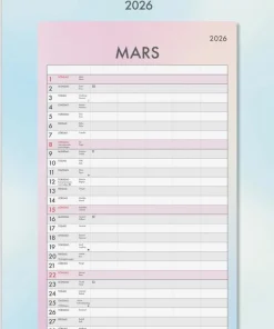 Familjekalender 2026 Tydlig
