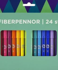 Fiberspetspenna 24 färger