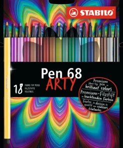 Fiberspetspenna Stabilo Pen 68 Arty 18 färger