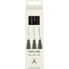 Fineliner 3-pack svart