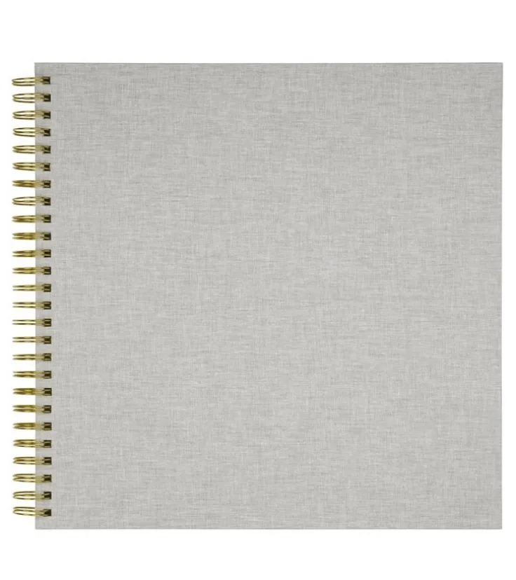 Fotoalbum 330x330mm spiral vita blad grå