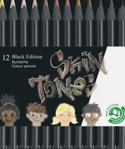 Färgpenna Black Edition hudton 12 färger