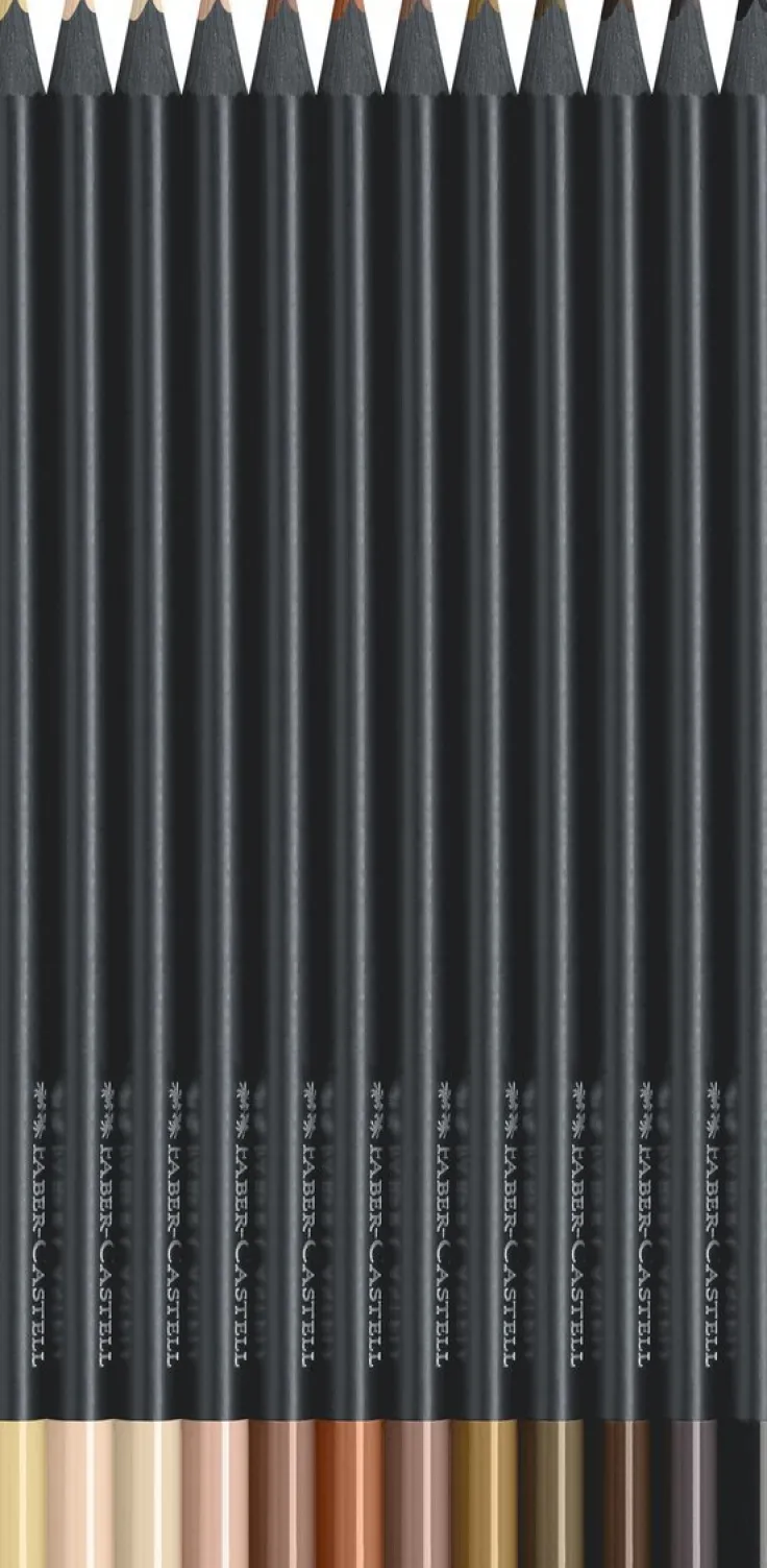 Färgpenna Black Edition hudton 12 färger