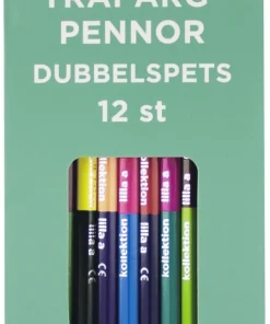 Färgpenna dubbelspets 12 färger