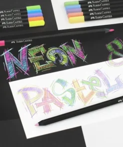 Färgpenna Faber-Castell Black Edition neon+ pastell 12 färger