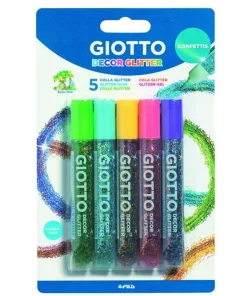 Glitterlim Giotto Decor Confetti 5 färger