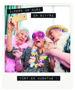 Gratulationskort med kuvert - Åldern är bara en siffra