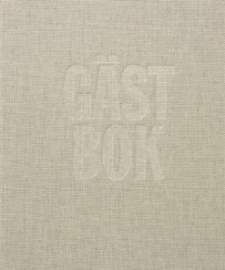 Gästbok 210x240mm textil beige