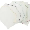 Gummibandsmapp A4 plast transparent med färgad snodd