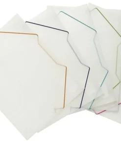 Gummibandsmapp A4 plast transparent med färgad snodd