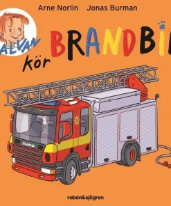 Halvan kör brandbil