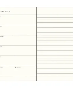 Kalender 2025 A6 Vecka/Sida notes Apricot